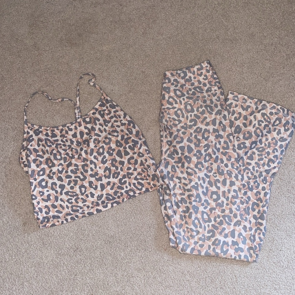 PINK Medium Cheetah Matching Set